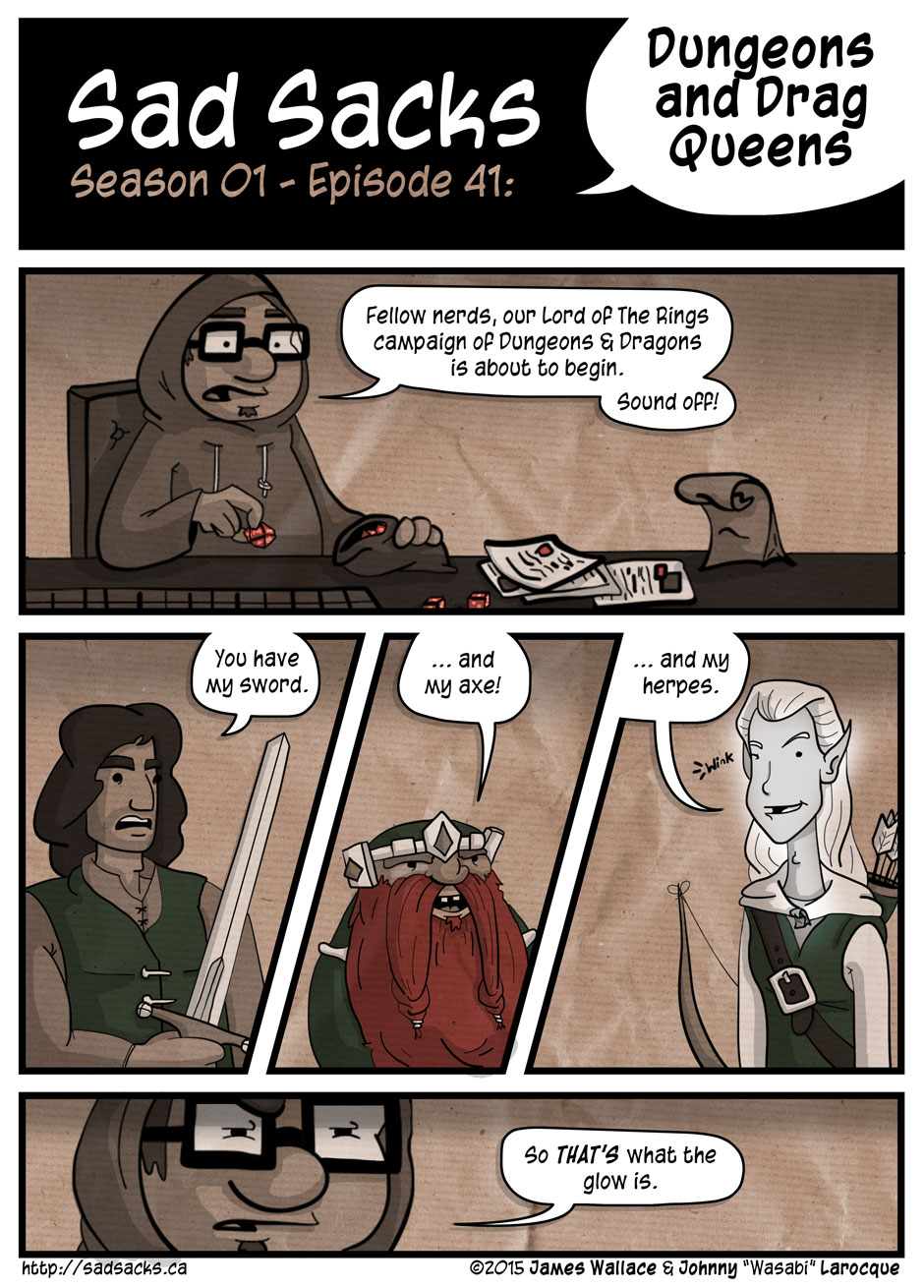Sad Sacks s01e41: Dungeons and Drag Queens. LOTR edition.